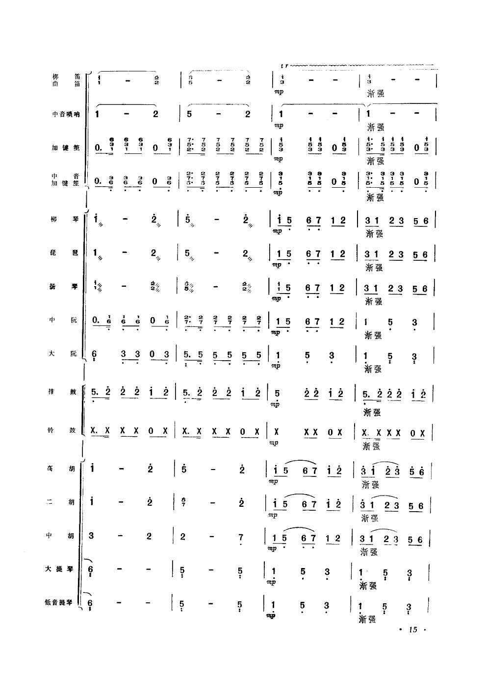 三十里铺(器乐小合奏)总谱（图15）