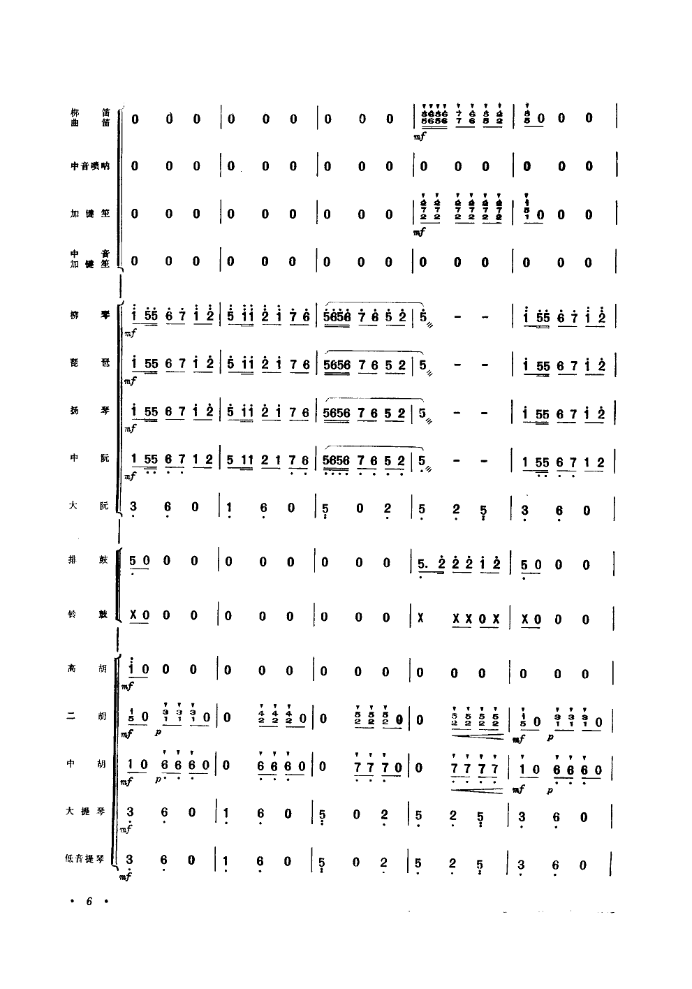 三十里铺(器乐小合奏)总谱（图6）