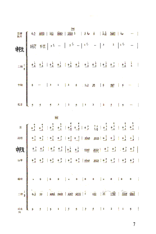 紫竹调(小合奏)总谱（图7）