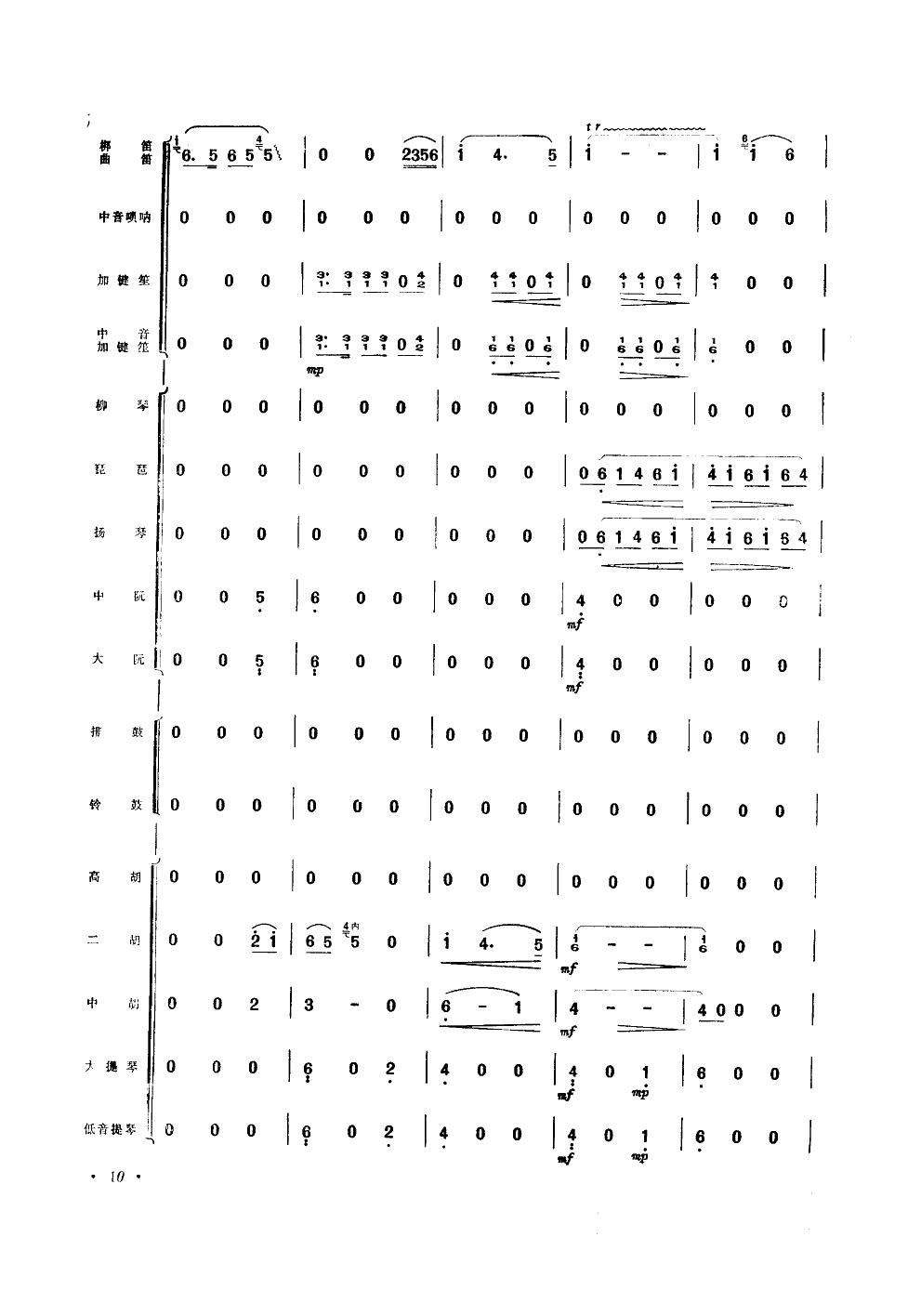 三十里铺(器乐小合奏)总谱（图10）