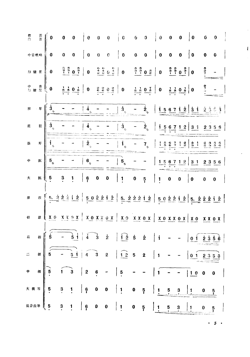 三十里铺(器乐小合奏)总谱（图5）