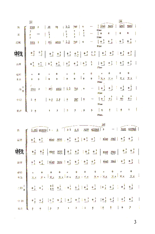 紫竹调(小合奏)总谱（图3）