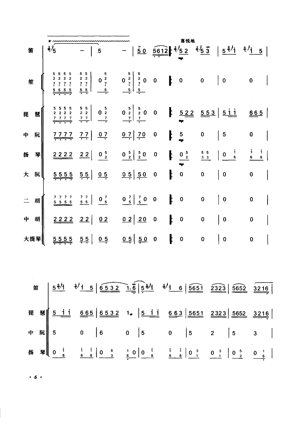 陕北好(笛子独奏民乐伴奏)总谱（图6）