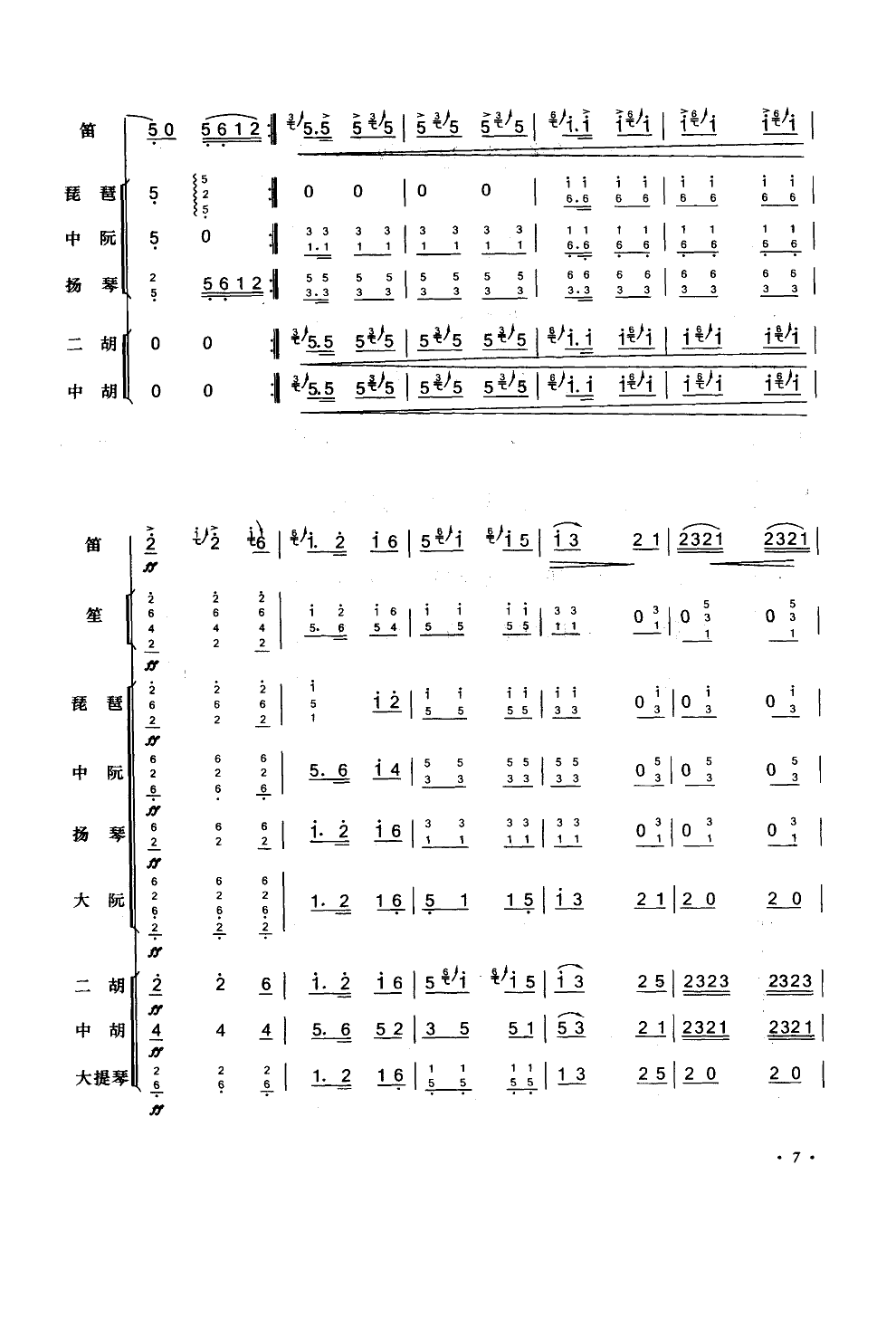 陕北好(笛子独奏民乐伴奏)总谱（图7）