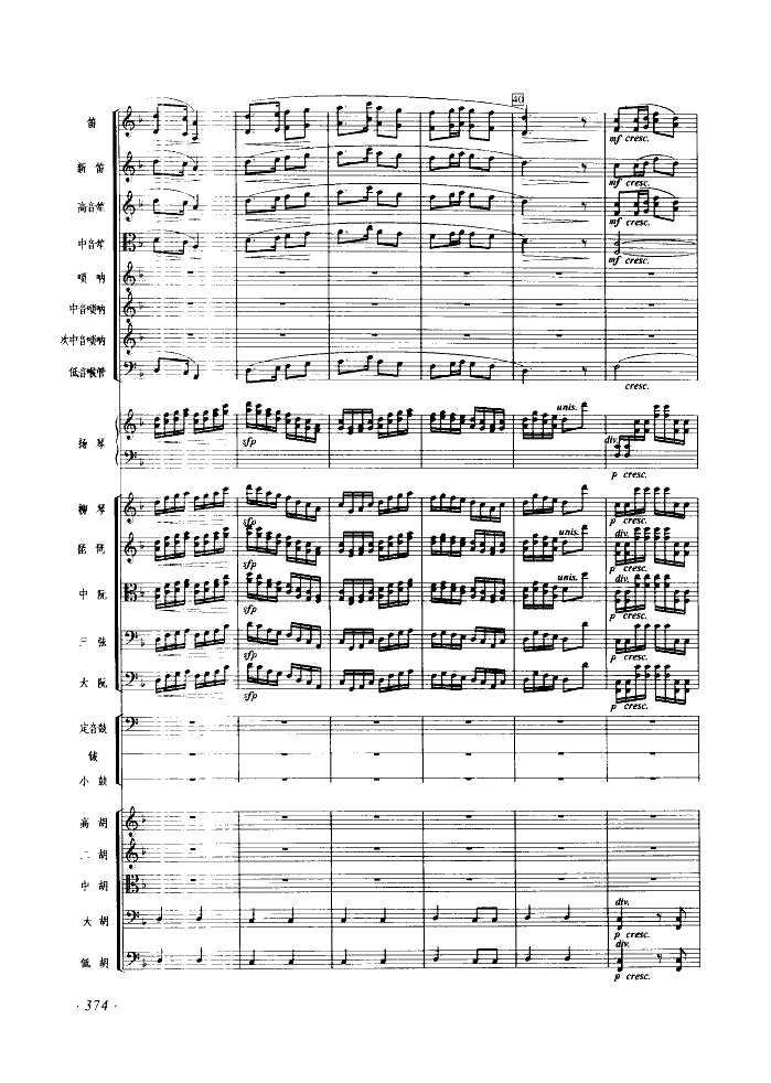 瑶族舞曲（民族管弦乐合奏）（片断）总谱（图6）