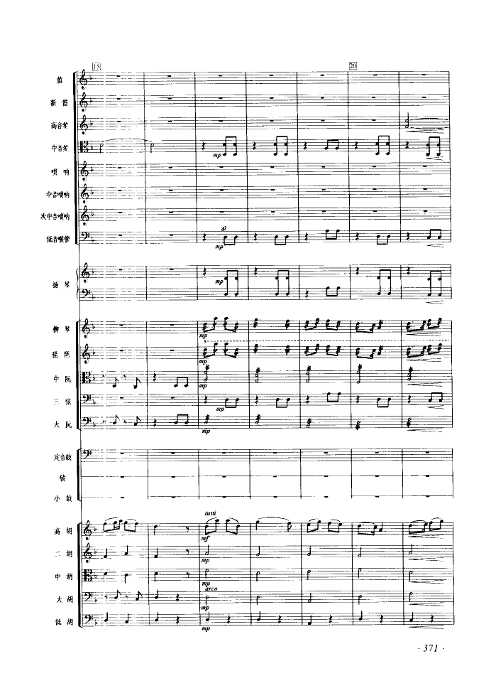 瑶族舞曲（民族管弦乐合奏）（片断）总谱（图3）