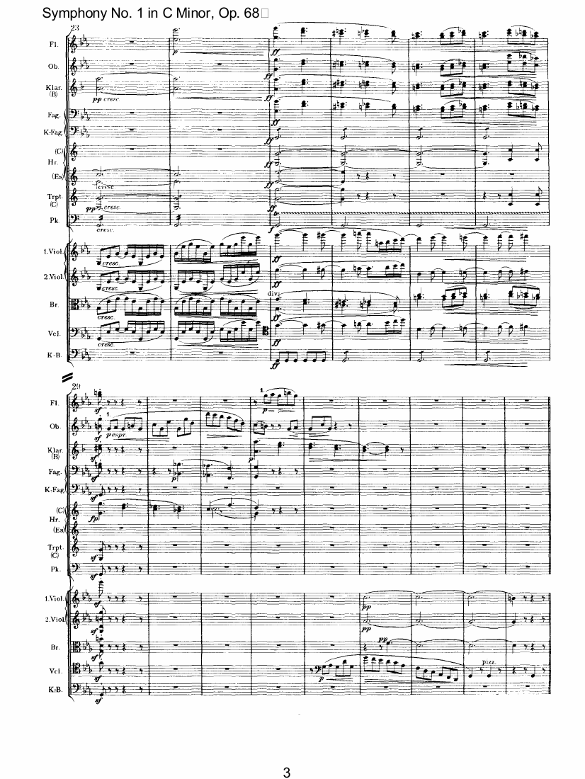 C小调第一交响曲总谱（图3）