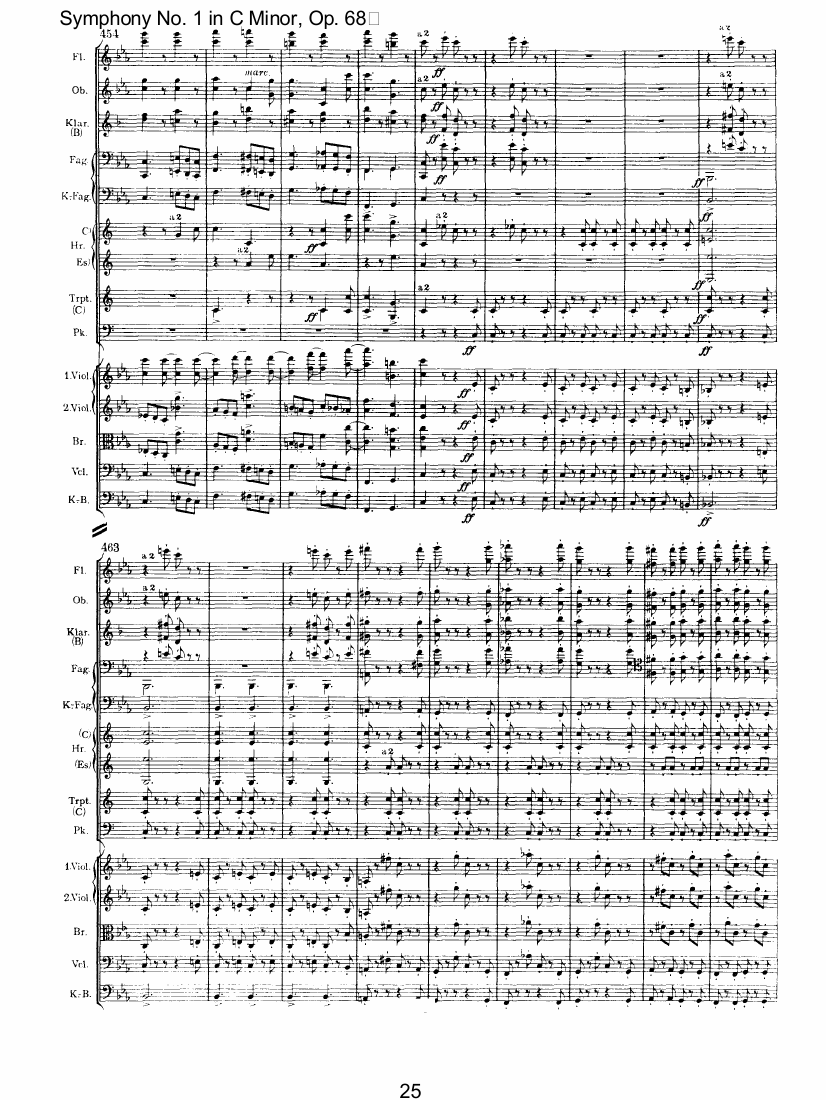 C小调第一交响曲总谱（图25）