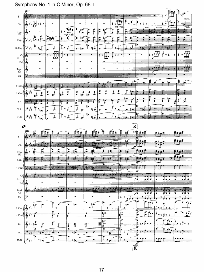 C小调第一交响曲总谱（图17）