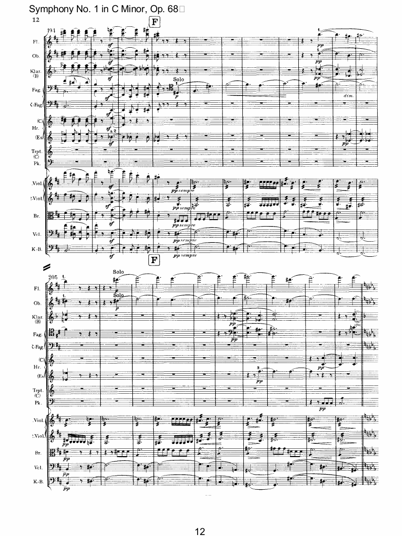 C小调第一交响曲总谱（图12）