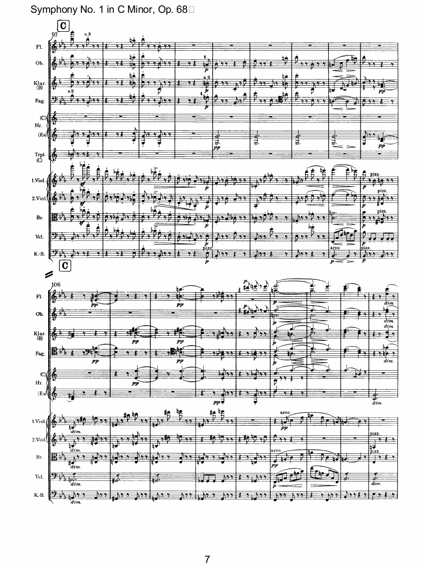 C小调第一交响曲总谱（图7）