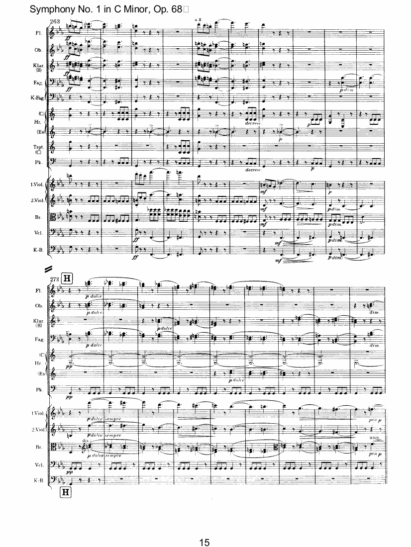 C小调第一交响曲总谱（图15）