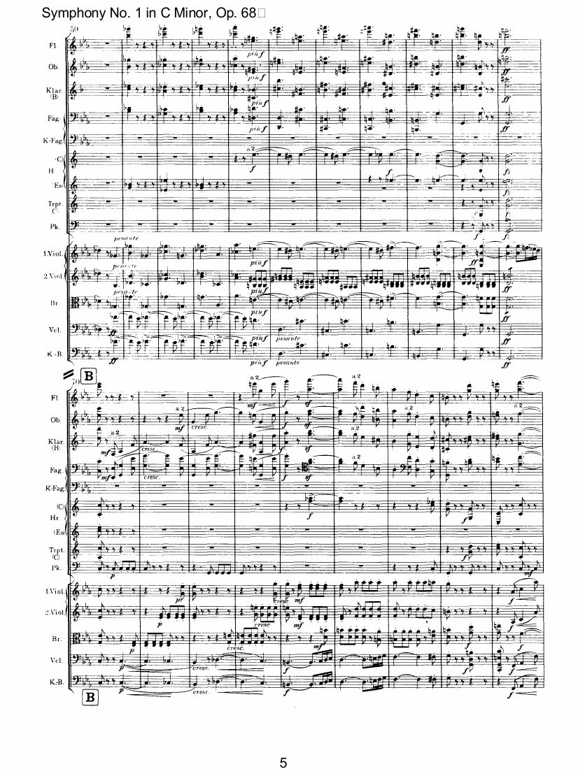 C小调第一交响曲总谱（图5）