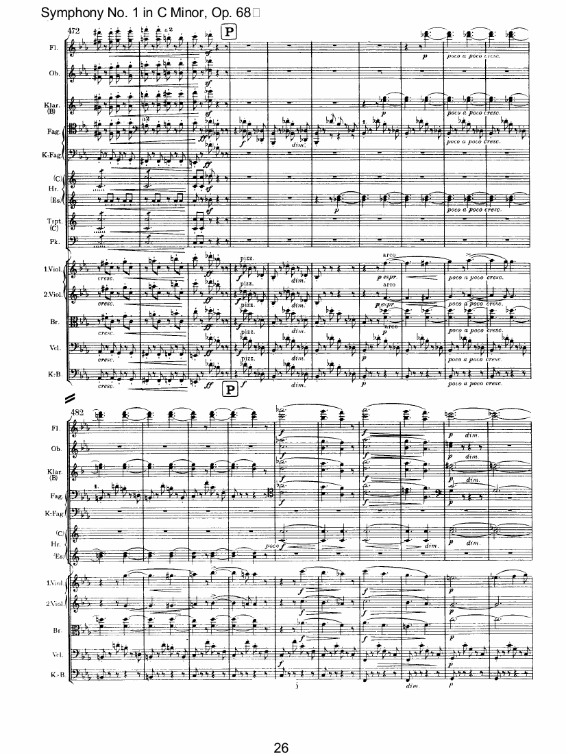 C小调第一交响曲总谱（图26）