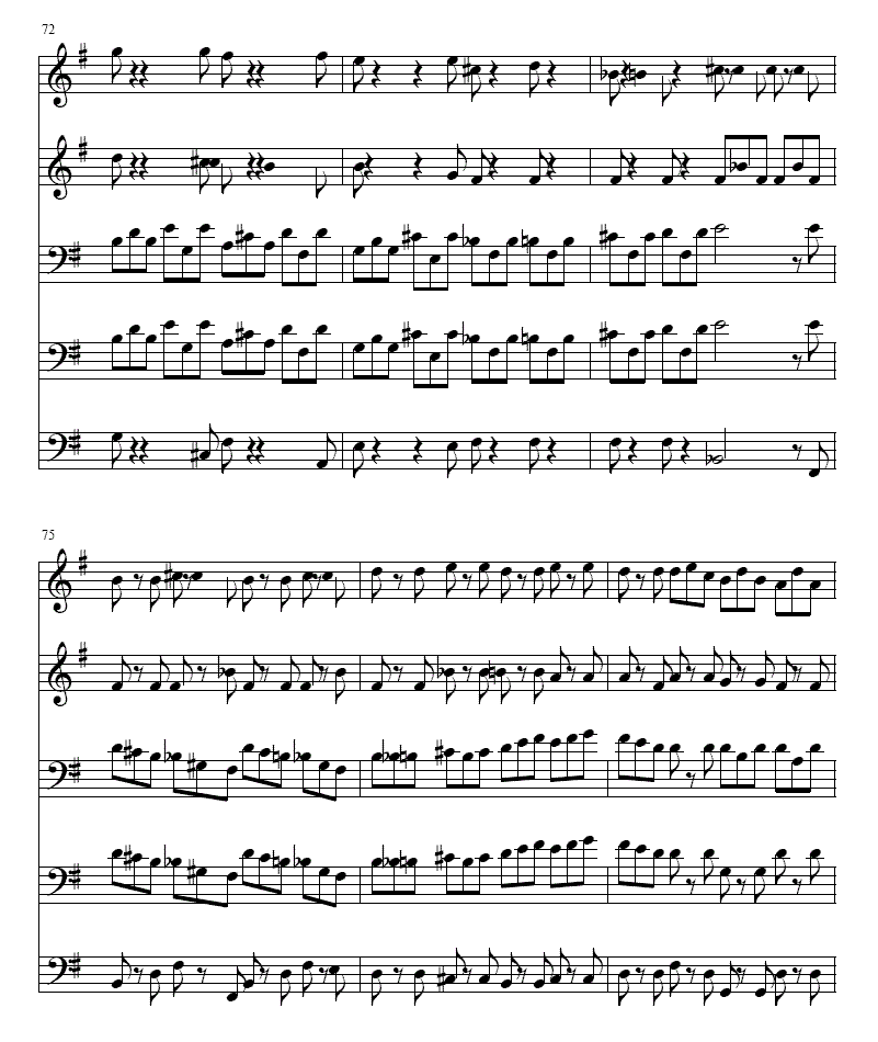 巴赫Ｇ大调铜管五重奏总谱（图13）