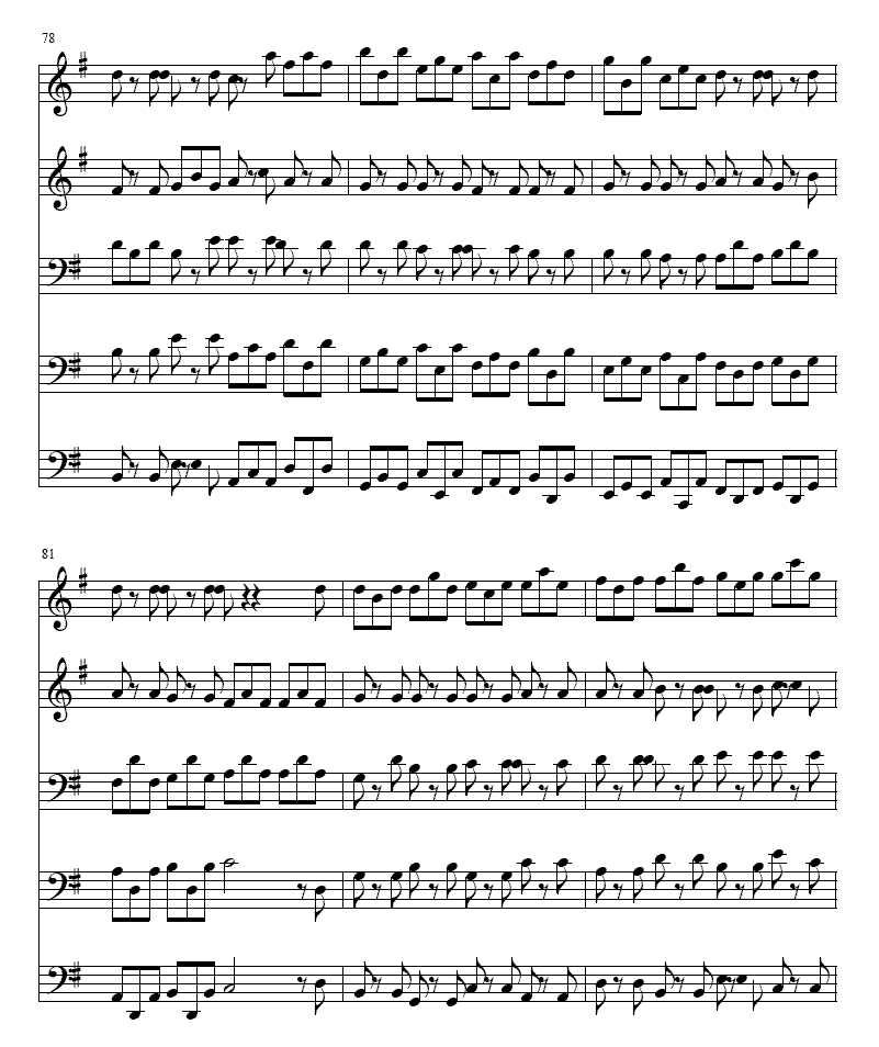 巴赫Ｇ大调铜管五重奏总谱（图14）