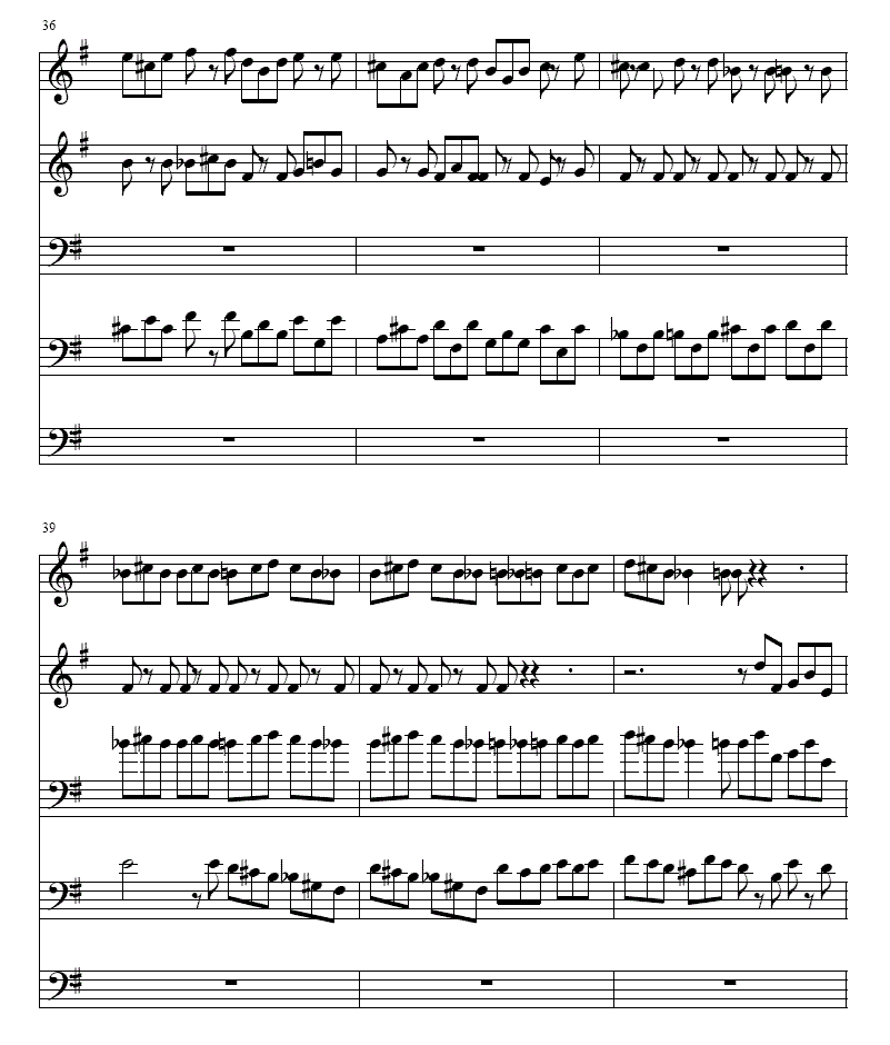 巴赫Ｇ大调铜管五重奏总谱（图7）