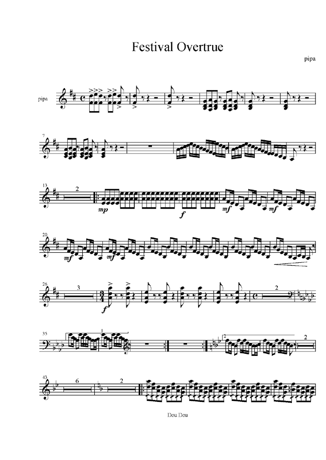 总谱《庆典序曲》三种乐器谱总谱（图4）