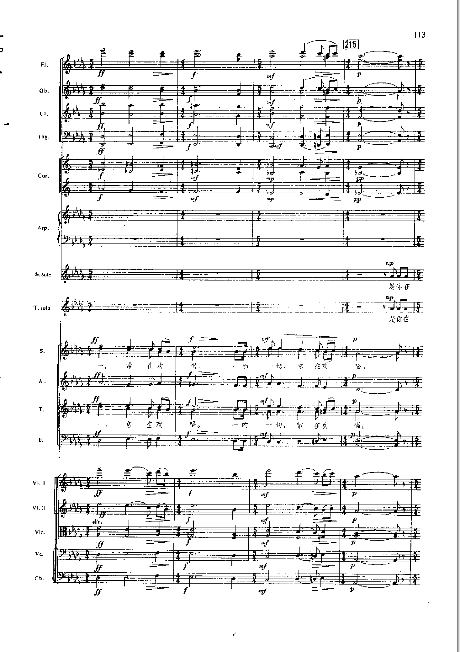 管弦乐总谱凤凰涅槃 乐队类 管弦乐总谱总谱（图113）