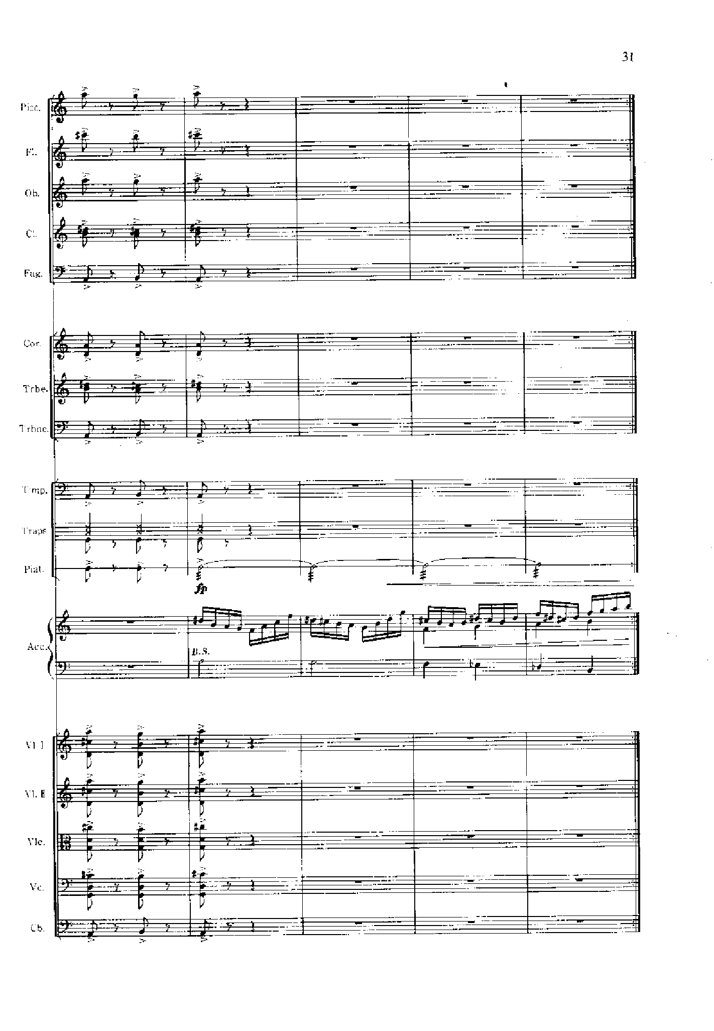 管弦乐总谱阴山岩画印象[狩猎] 乐队类 管弦乐总谱总谱（图31）