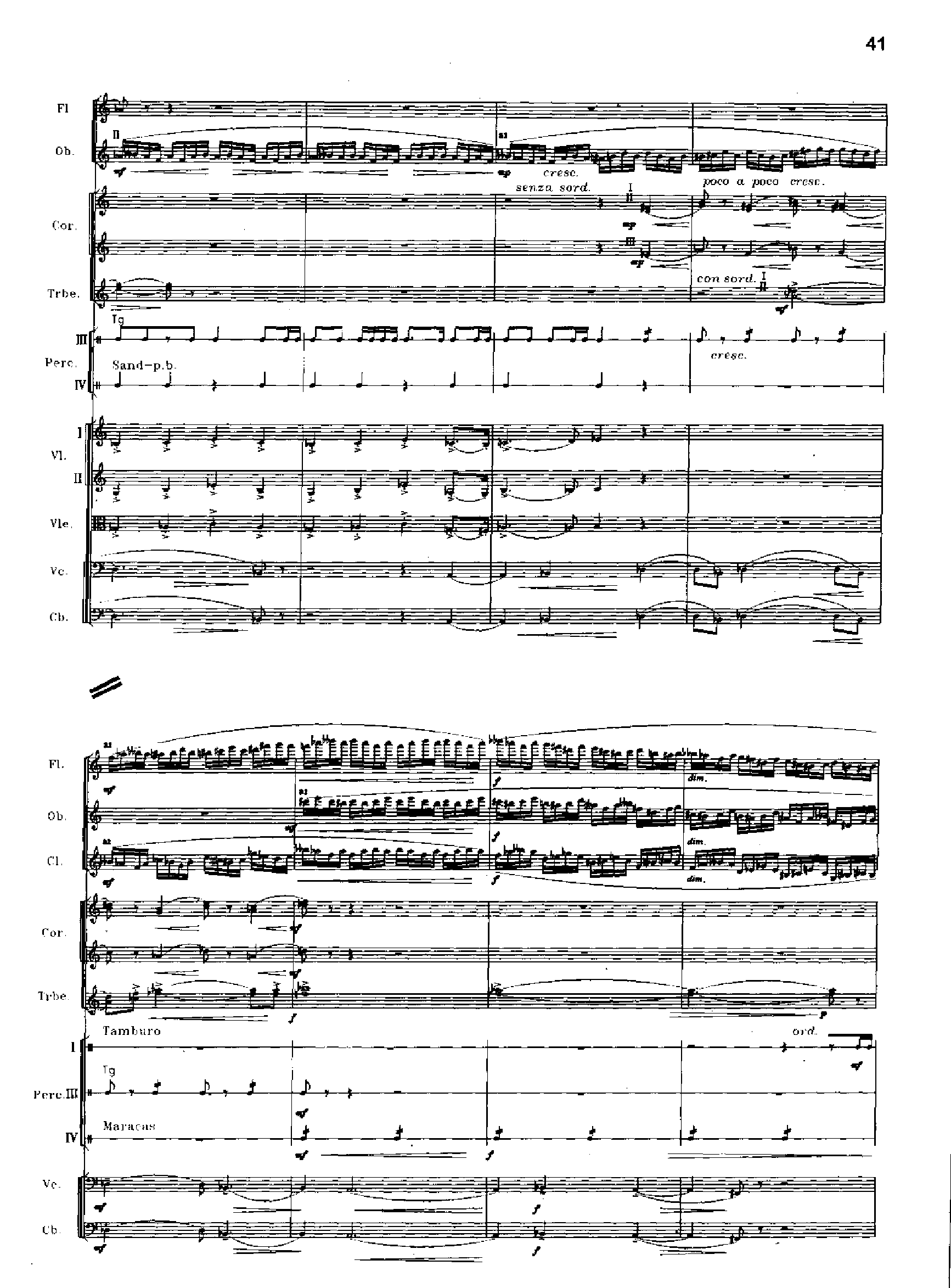 交响诗百年沧桑作品41号 乐队类 管弦乐总谱总谱（图41）