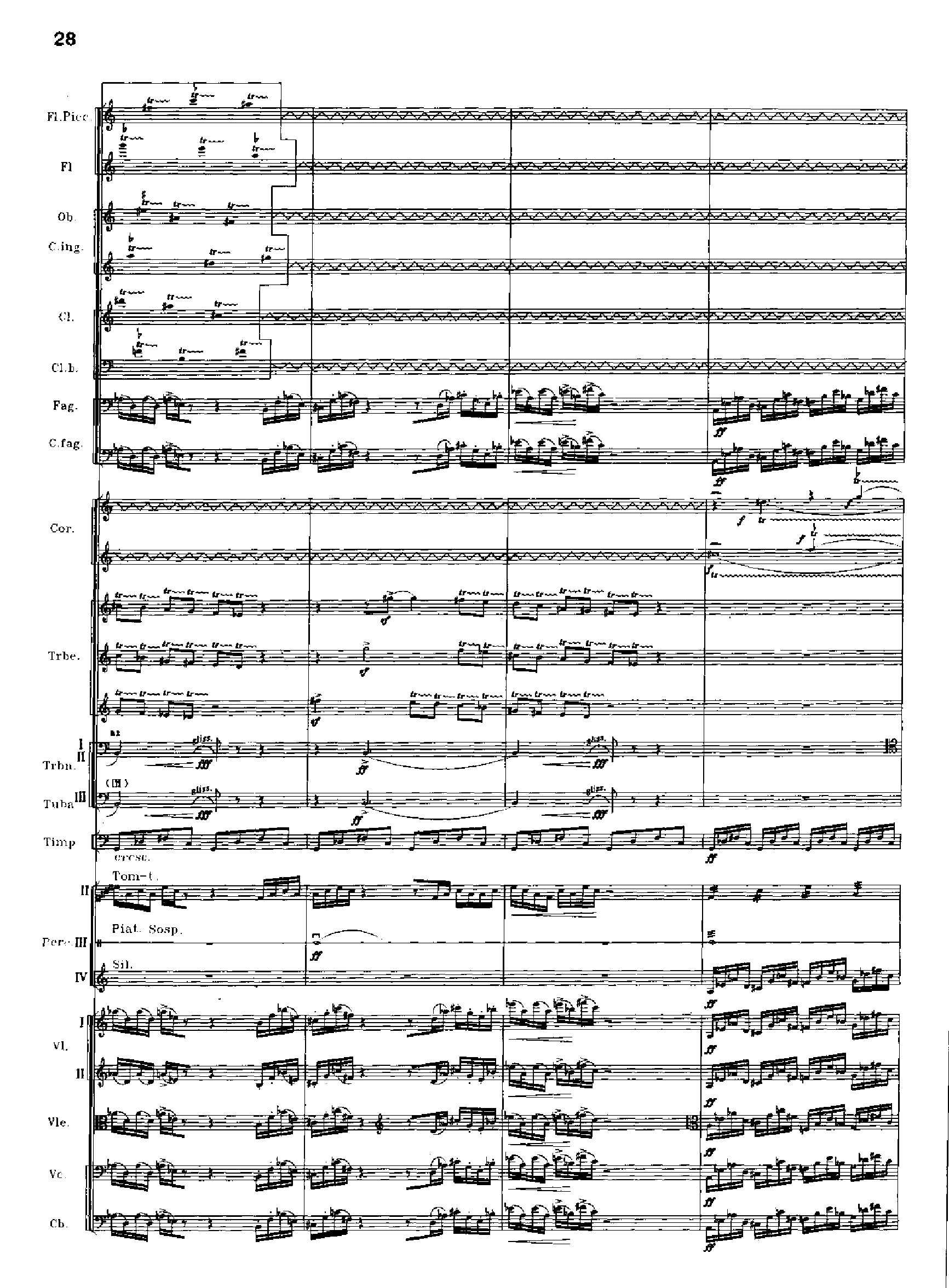 交响诗百年沧桑作品41号 乐队类 管弦乐总谱总谱（图28）