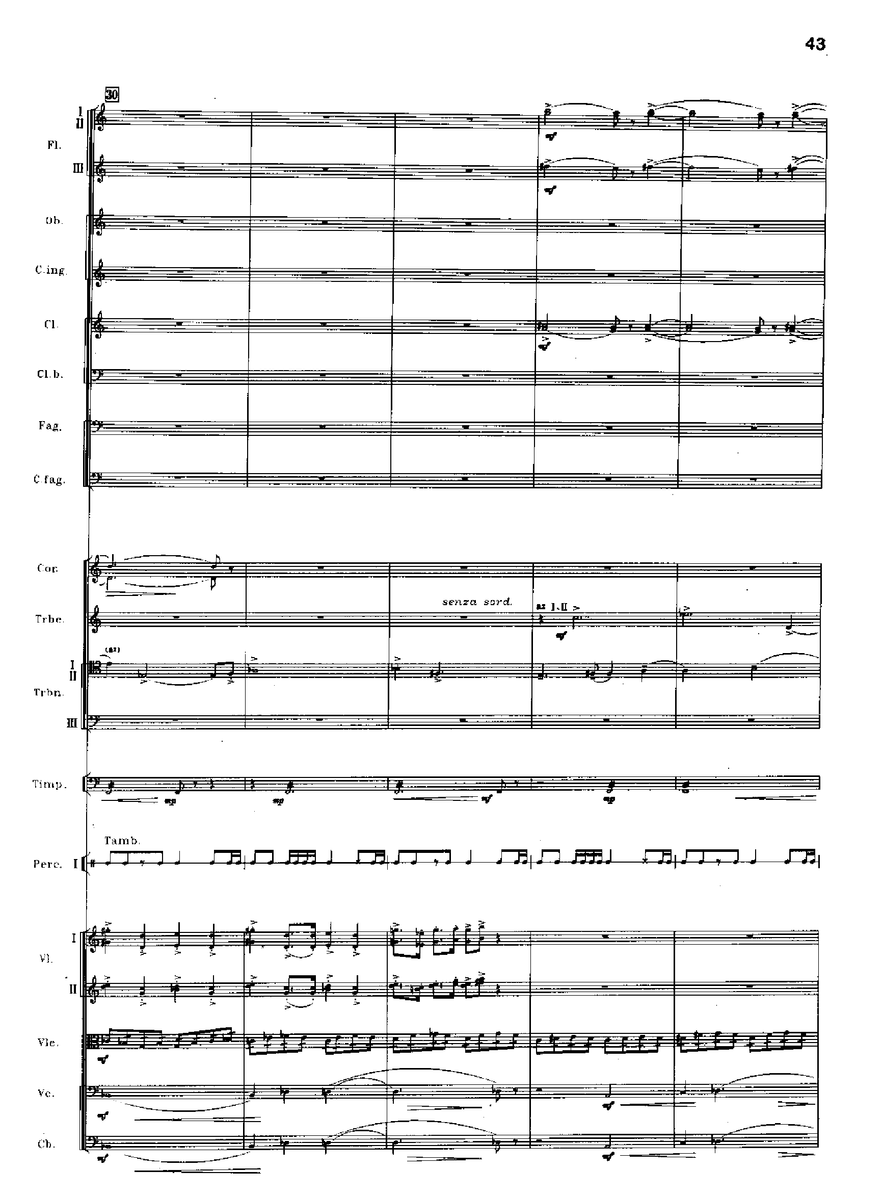 交响诗百年沧桑作品41号 乐队类 管弦乐总谱总谱（图43）