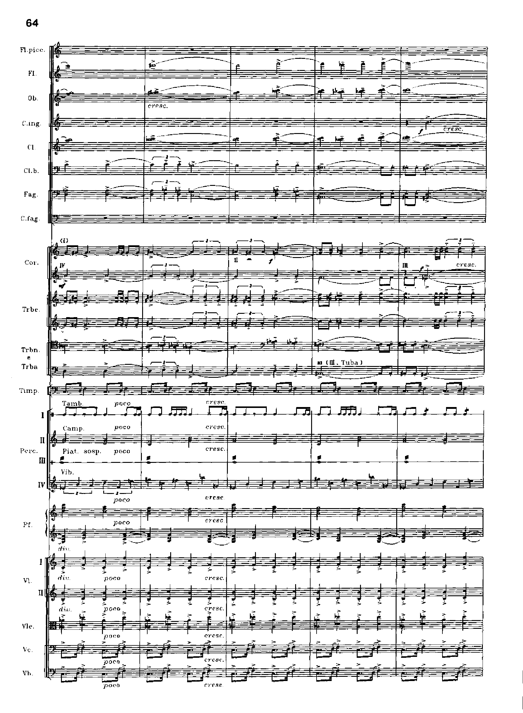 交响诗百年沧桑作品41号 乐队类 管弦乐总谱总谱（图64）