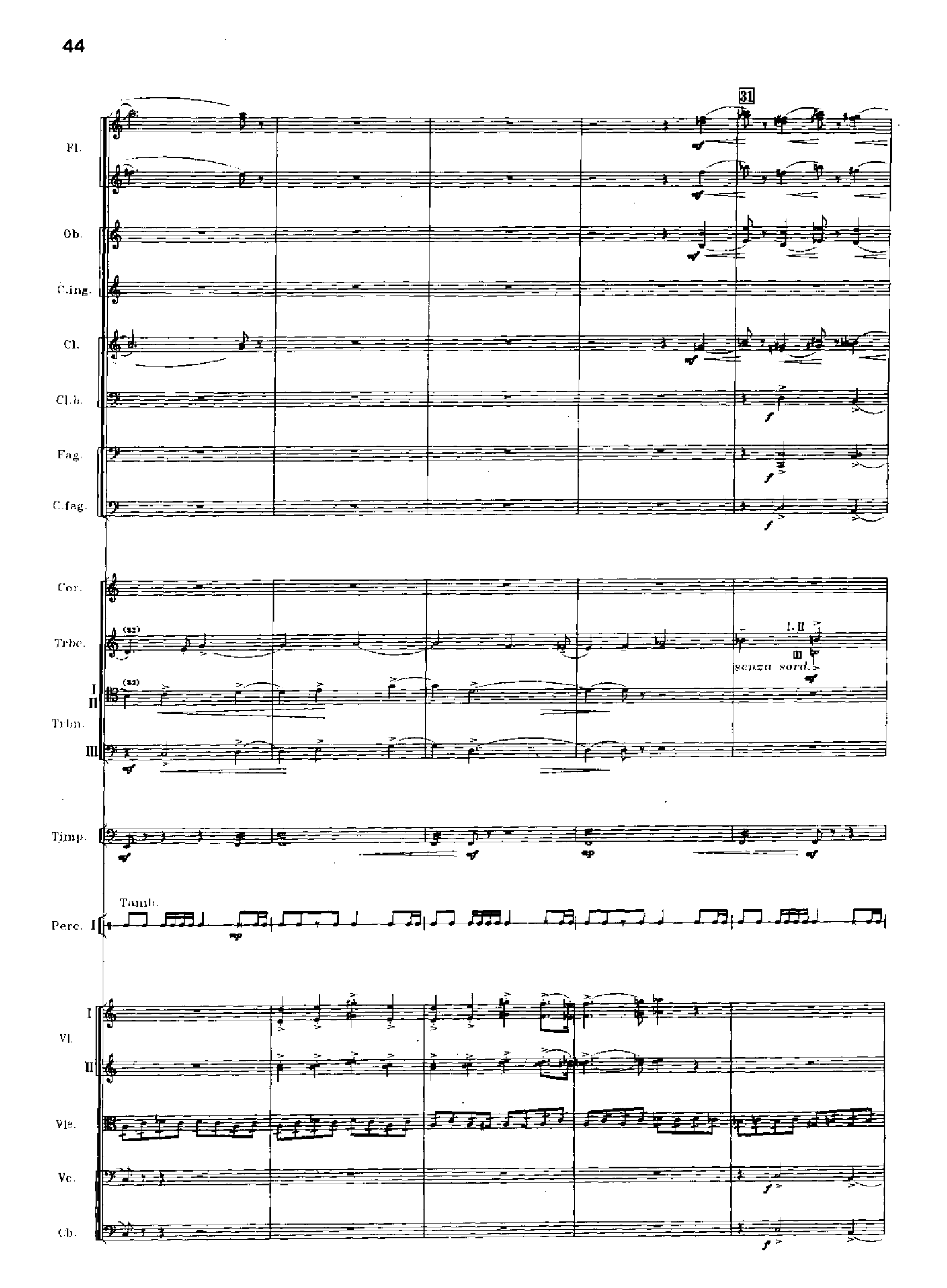 交响诗百年沧桑作品41号 乐队类 管弦乐总谱总谱（图44）