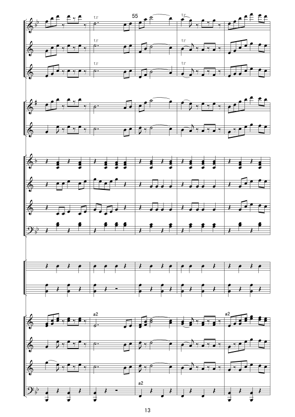 拉德茨基进行曲(总谱)军乐线谱总谱（图13）
