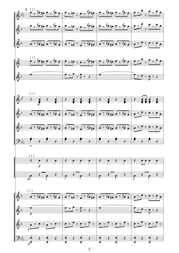 拉德茨基进行曲(总谱)军乐线谱总谱（图2）