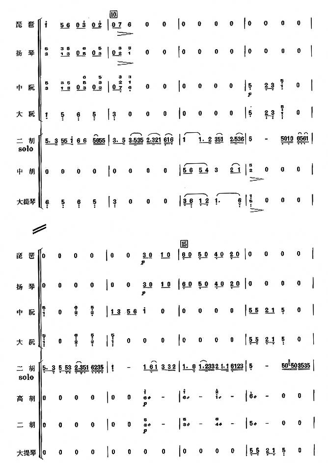 二泉映月(民乐合奏)总谱总谱（图3）