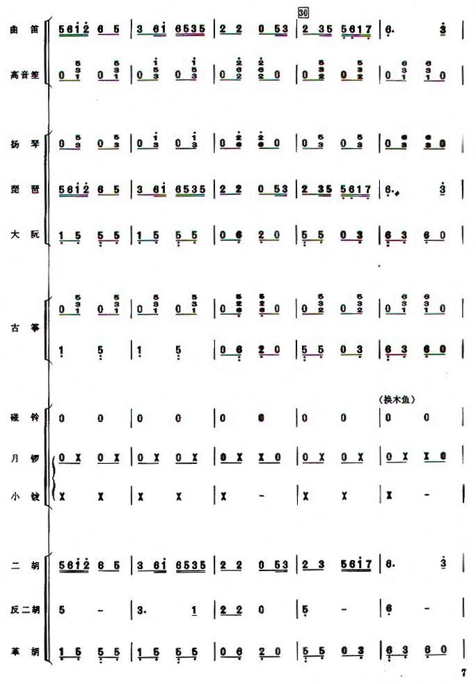 苏堤漫步民乐合奏总谱总谱（图7）