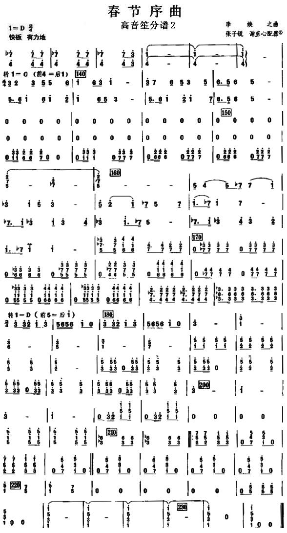 春节序曲之高音笙分谱总谱（图2）