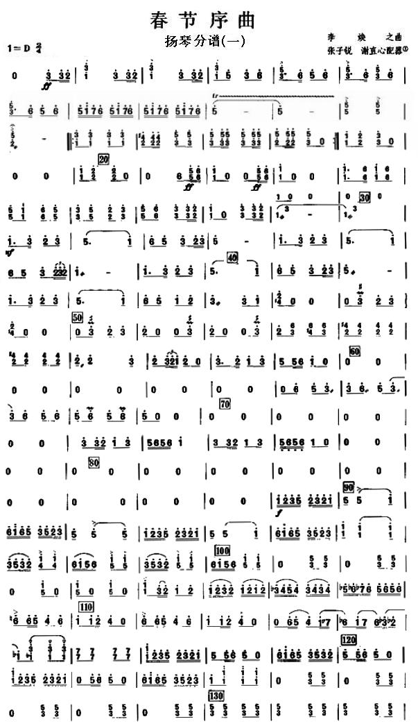 春节序曲之扬琴分谱总谱（图2）