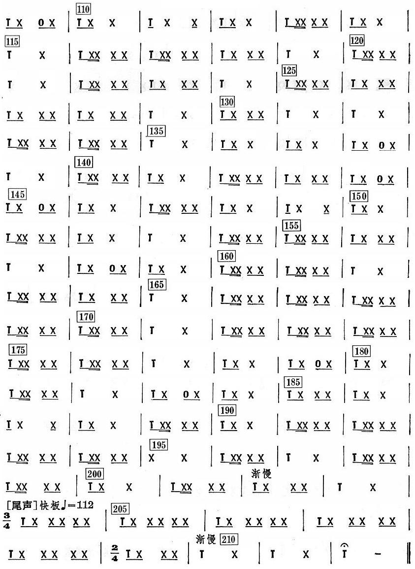 三六板鼓分谱总谱（图1）