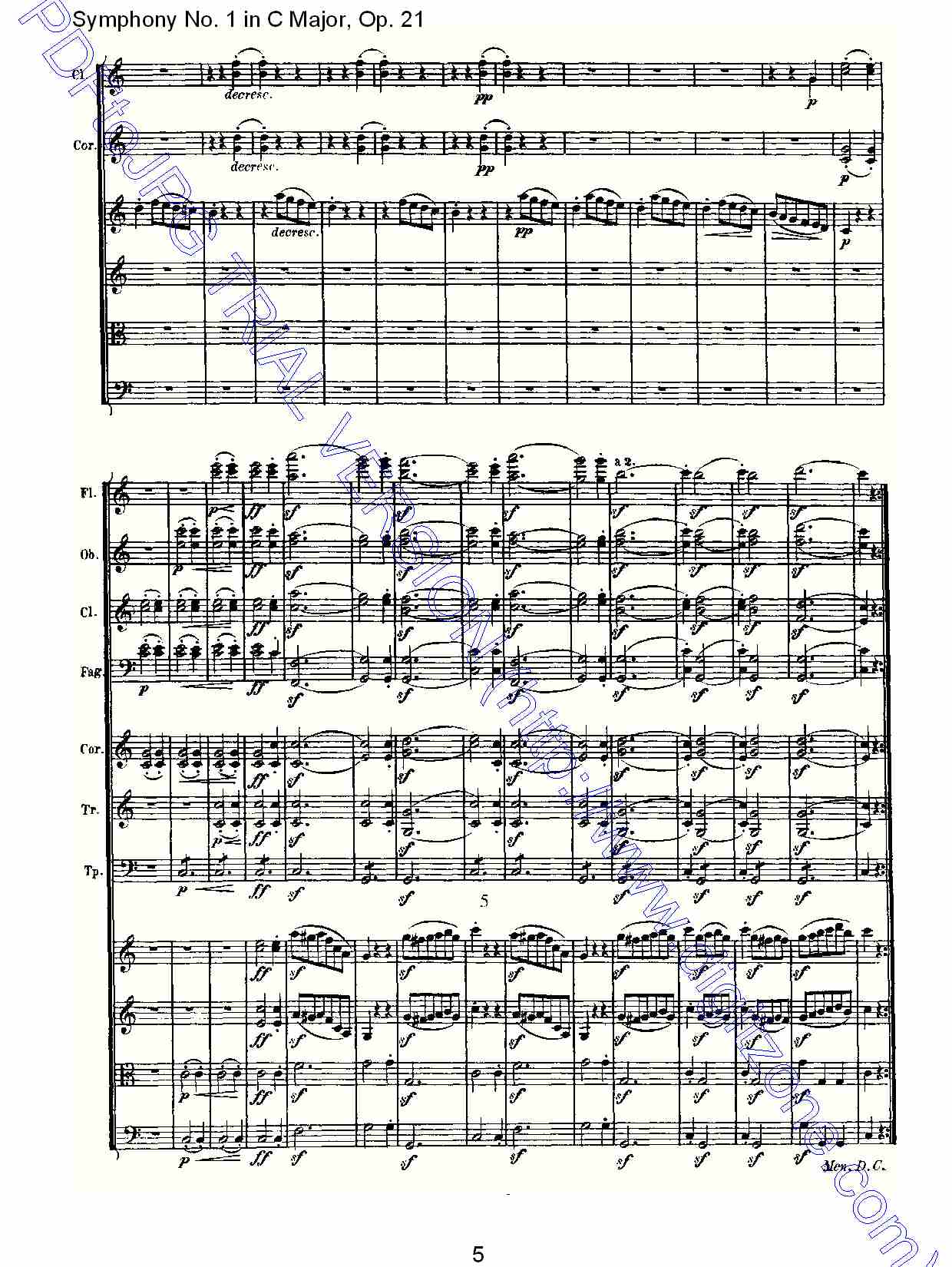 C大调第一交响曲 Op. 21 第三乐章总谱（图5）