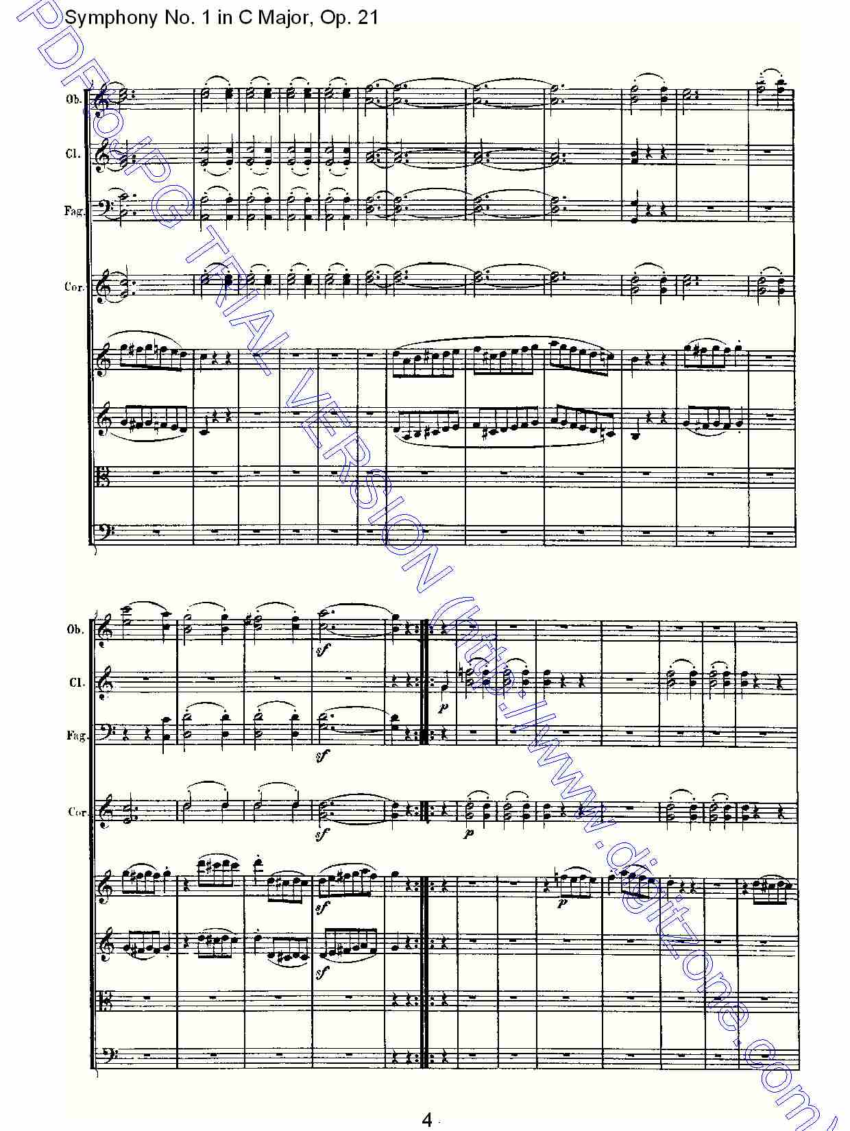 C大调第一交响曲 Op. 21 第三乐章总谱（图4）