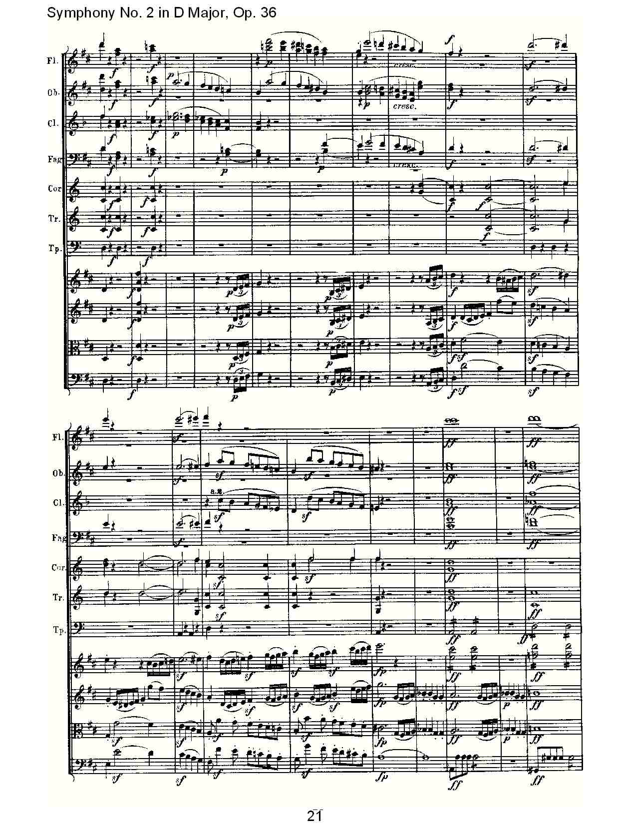 D大调第二交响曲 Op. 36 第一乐章总谱（图21）