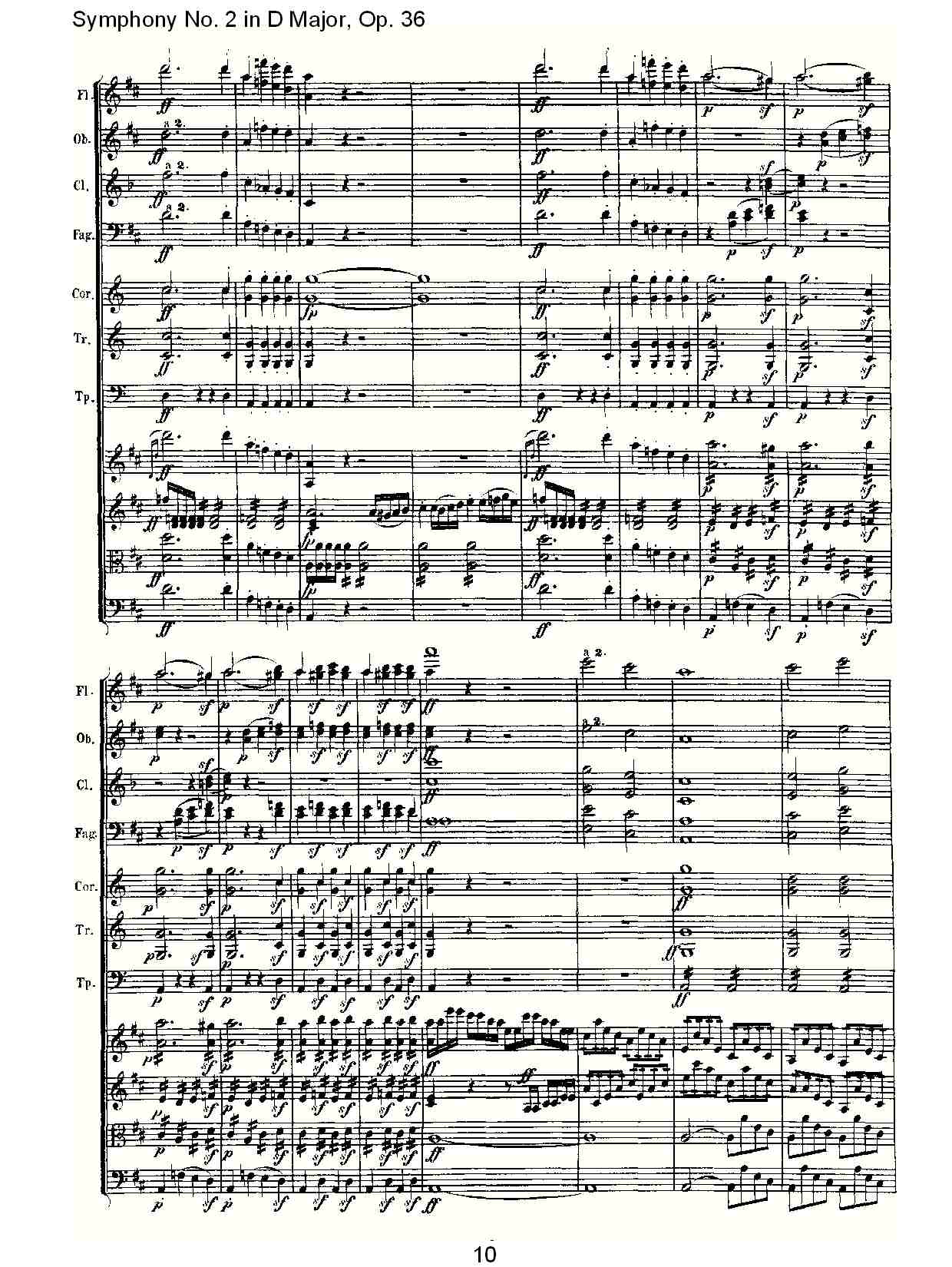 D大调第二交响曲 Op. 36 第一乐章总谱（图10）