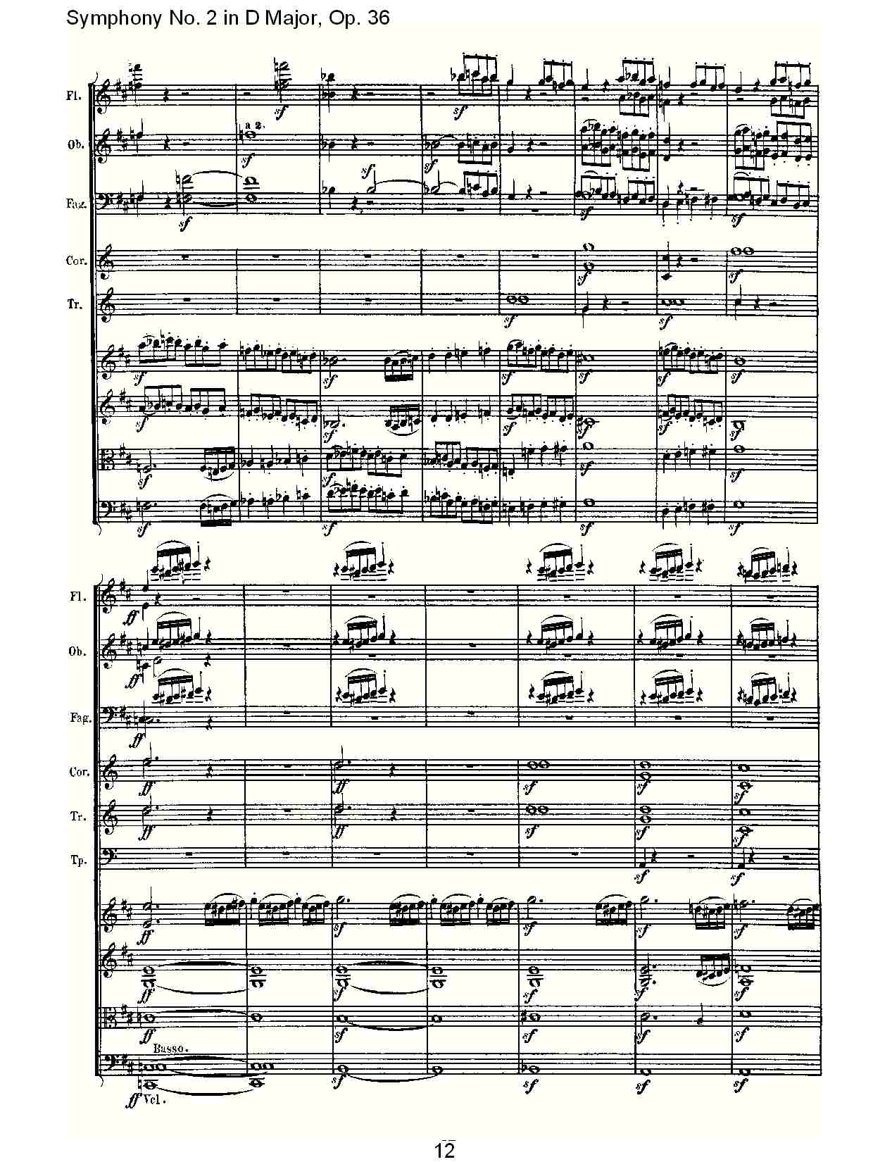 D大调第二交响曲 Op. 36 第一乐章总谱（图12）