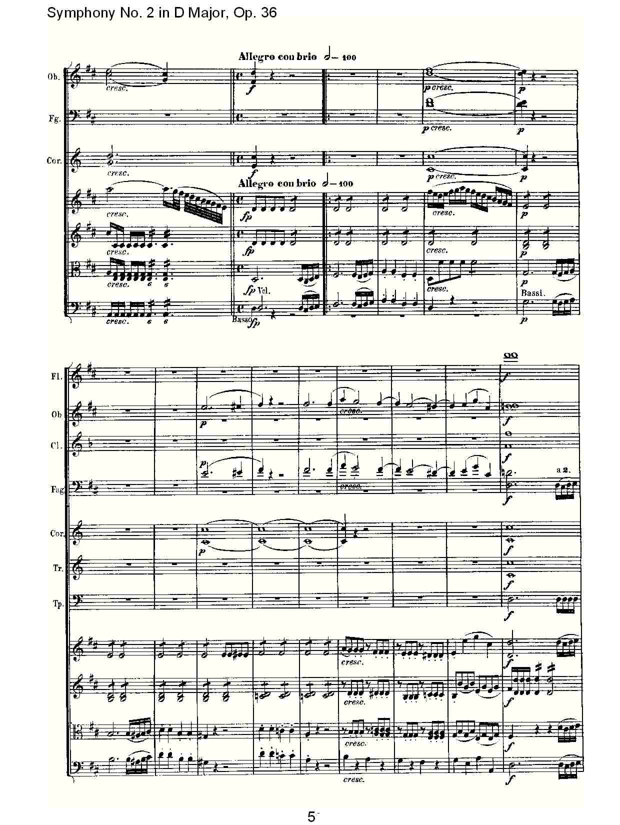 D大调第二交响曲 Op. 36 第一乐章总谱（图5）
