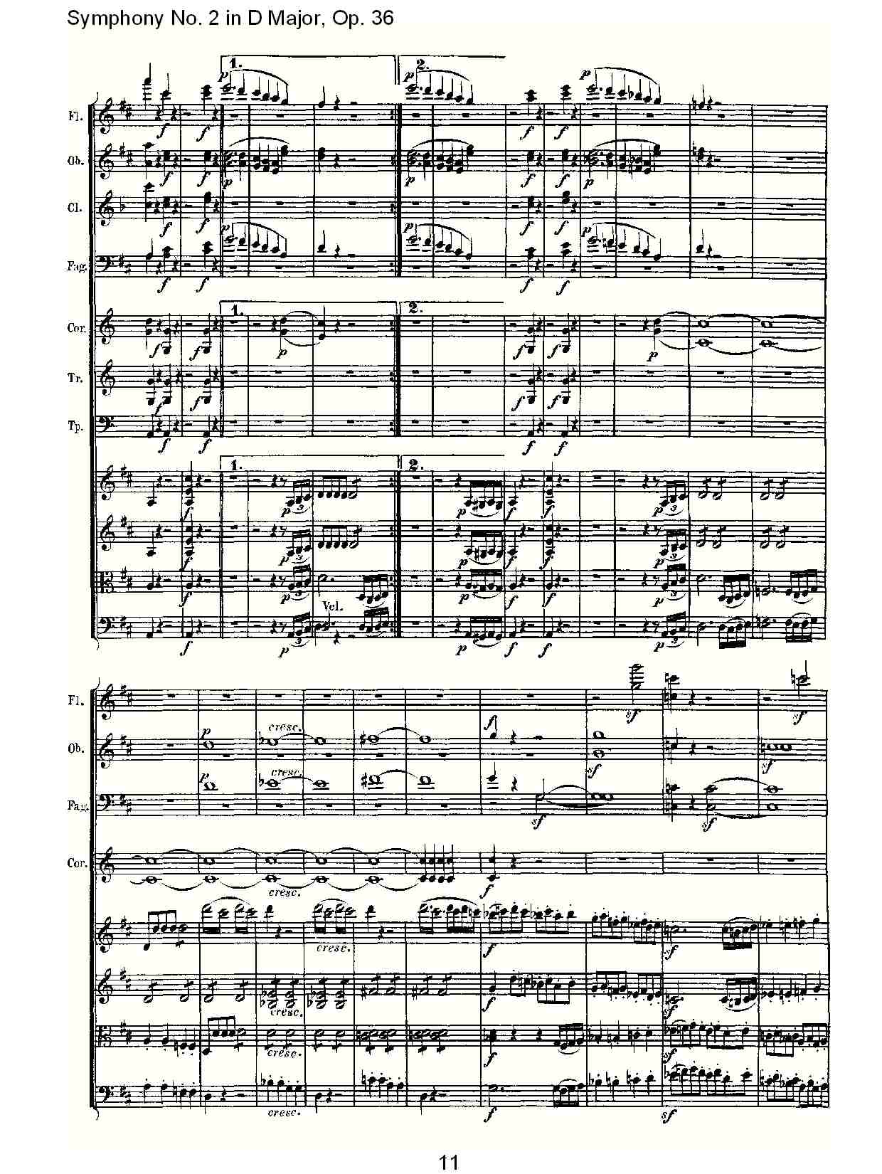 D大调第二交响曲 Op. 36 第一乐章总谱（图11）