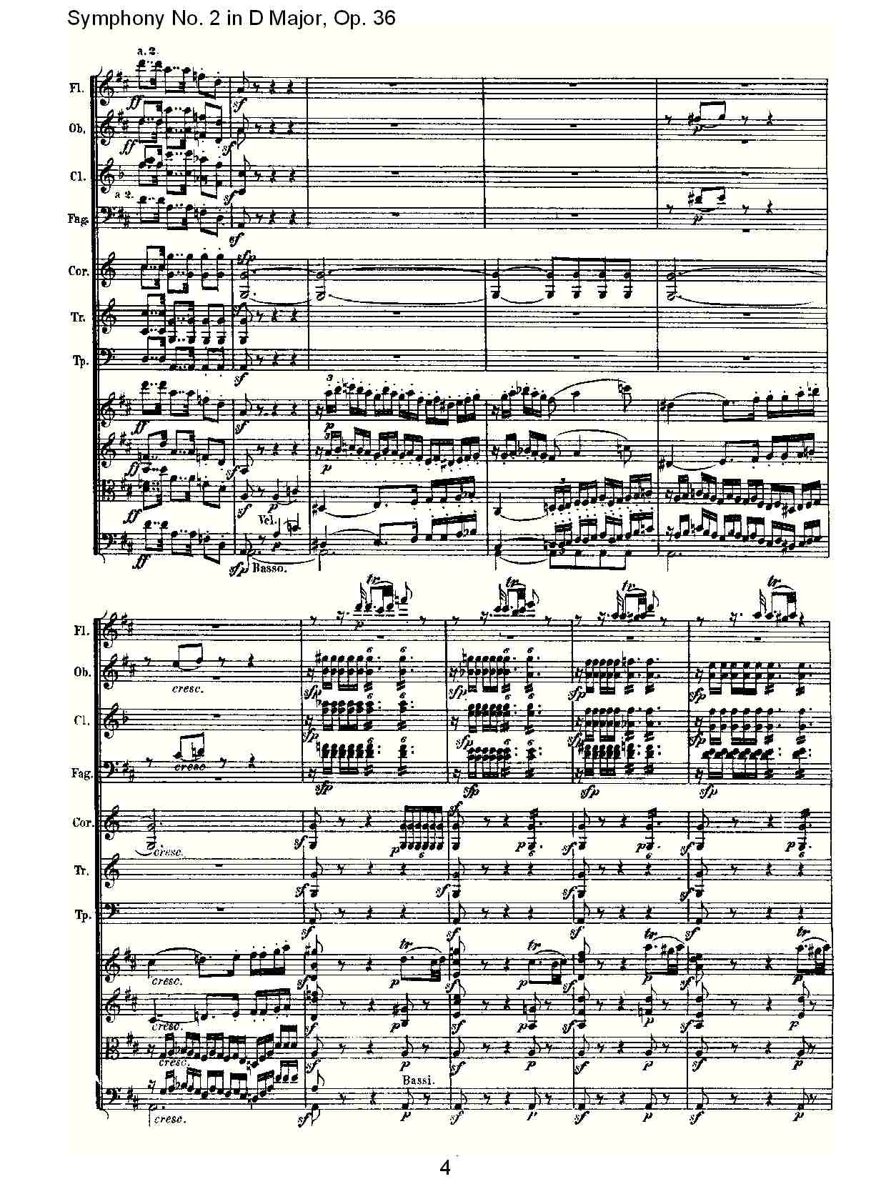 D大调第二交响曲 Op. 36 第一乐章总谱（图4）