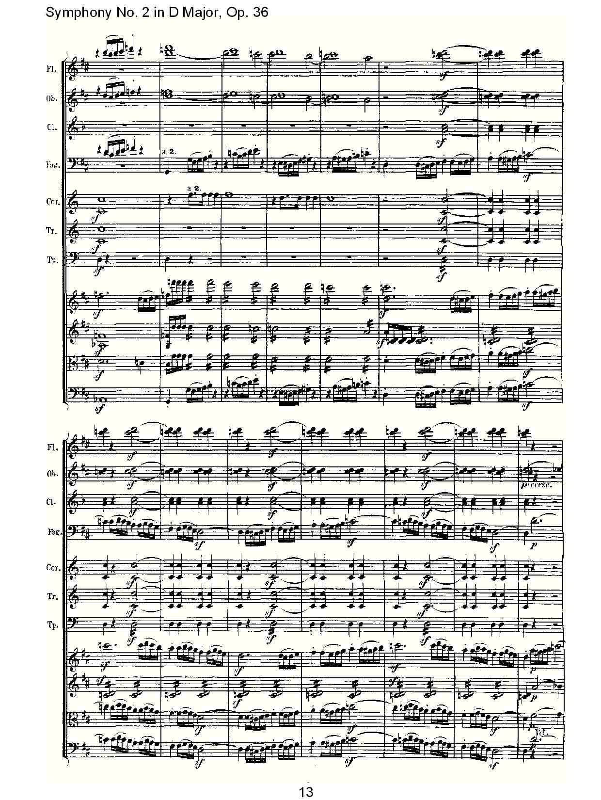D大调第二交响曲 Op. 36 第一乐章总谱（图13）