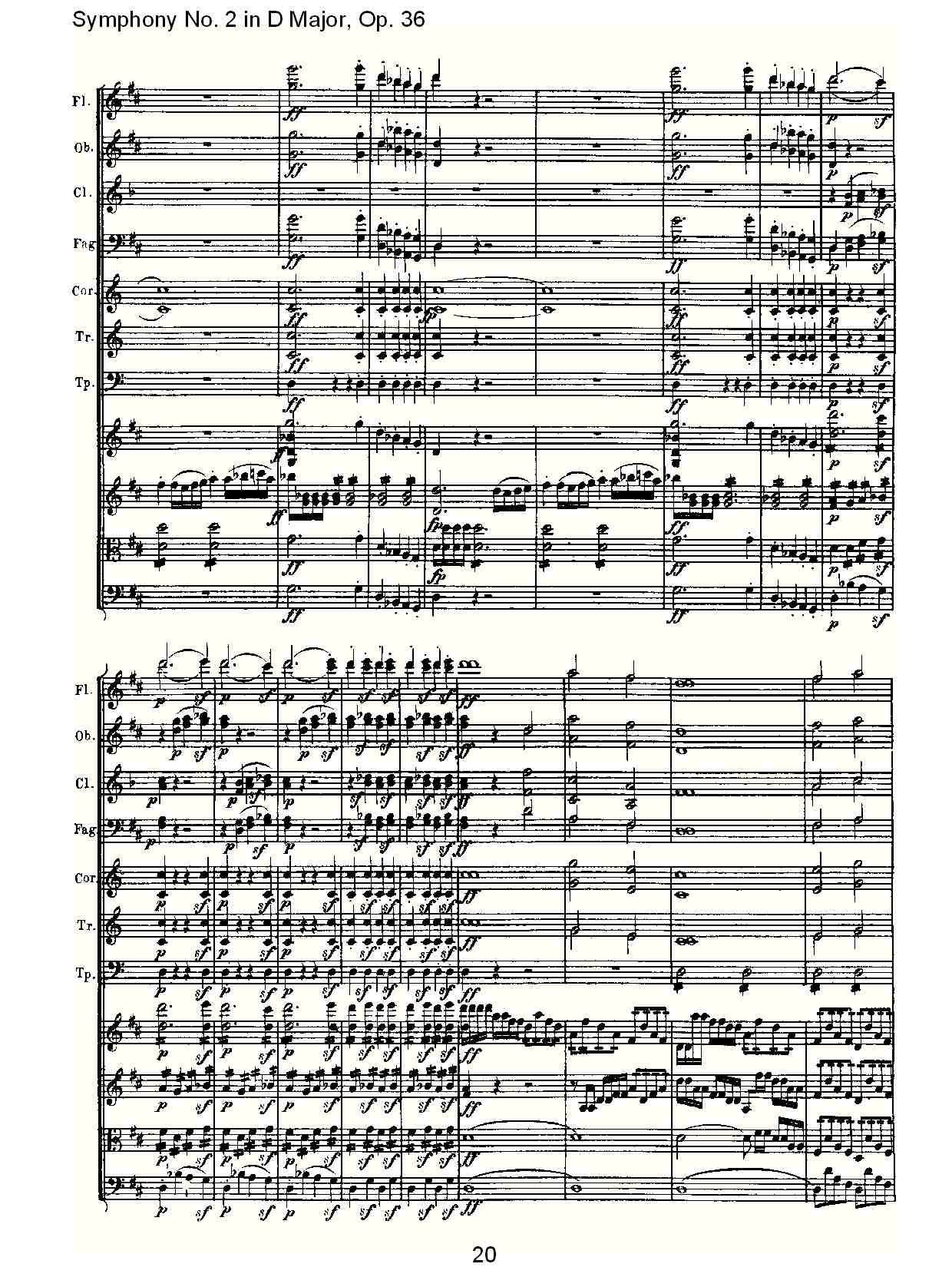D大调第二交响曲 Op. 36 第一乐章总谱（图20）
