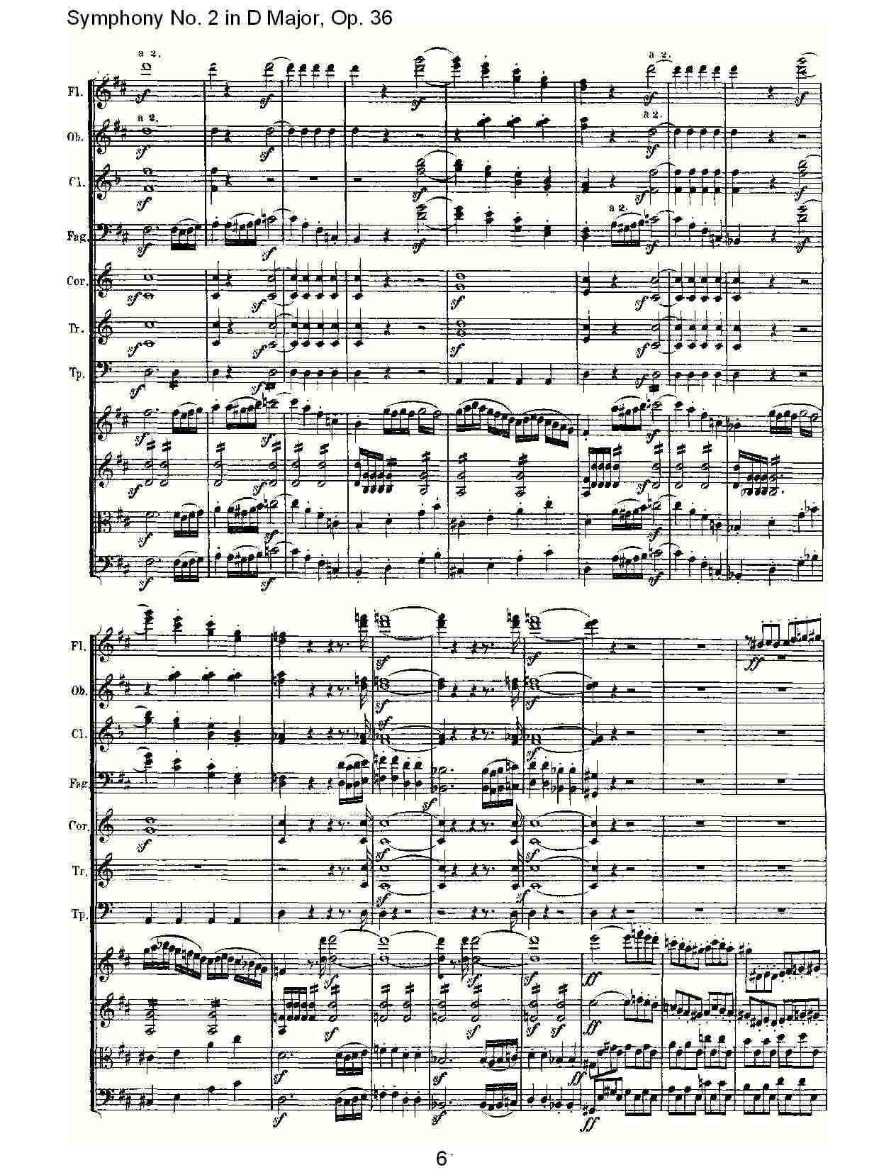 D大调第二交响曲 Op. 36 第一乐章总谱（图6）