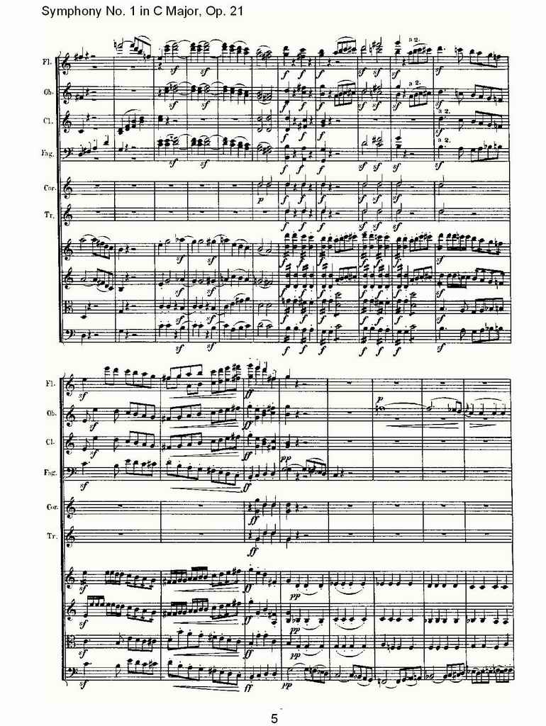 C大调第一交响曲 Op. 21 第一乐章总谱（图5）