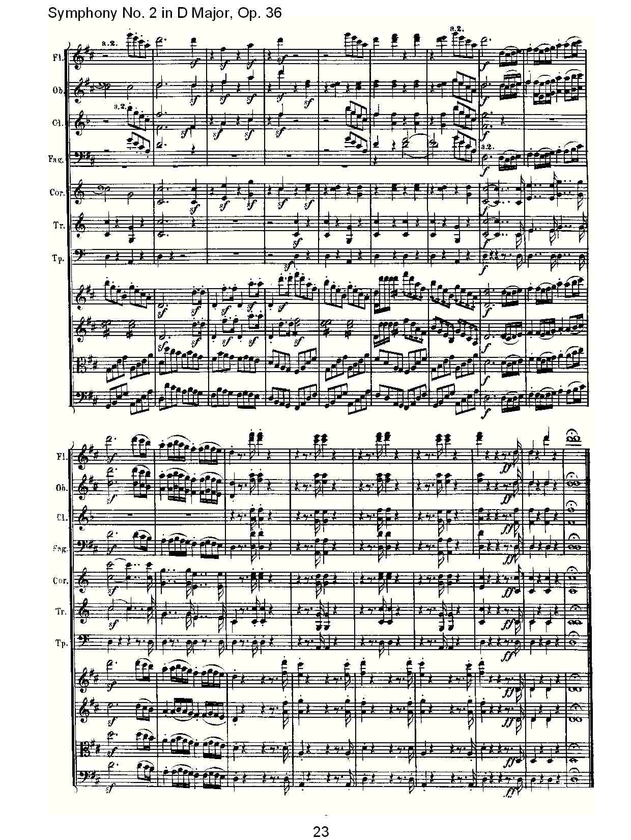 D大调第二交响曲 Op. 36 第一乐章总谱（图23）