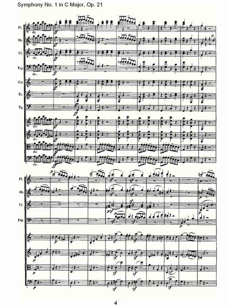 C大调第一交响曲 Op. 21 第一乐章总谱（图4）